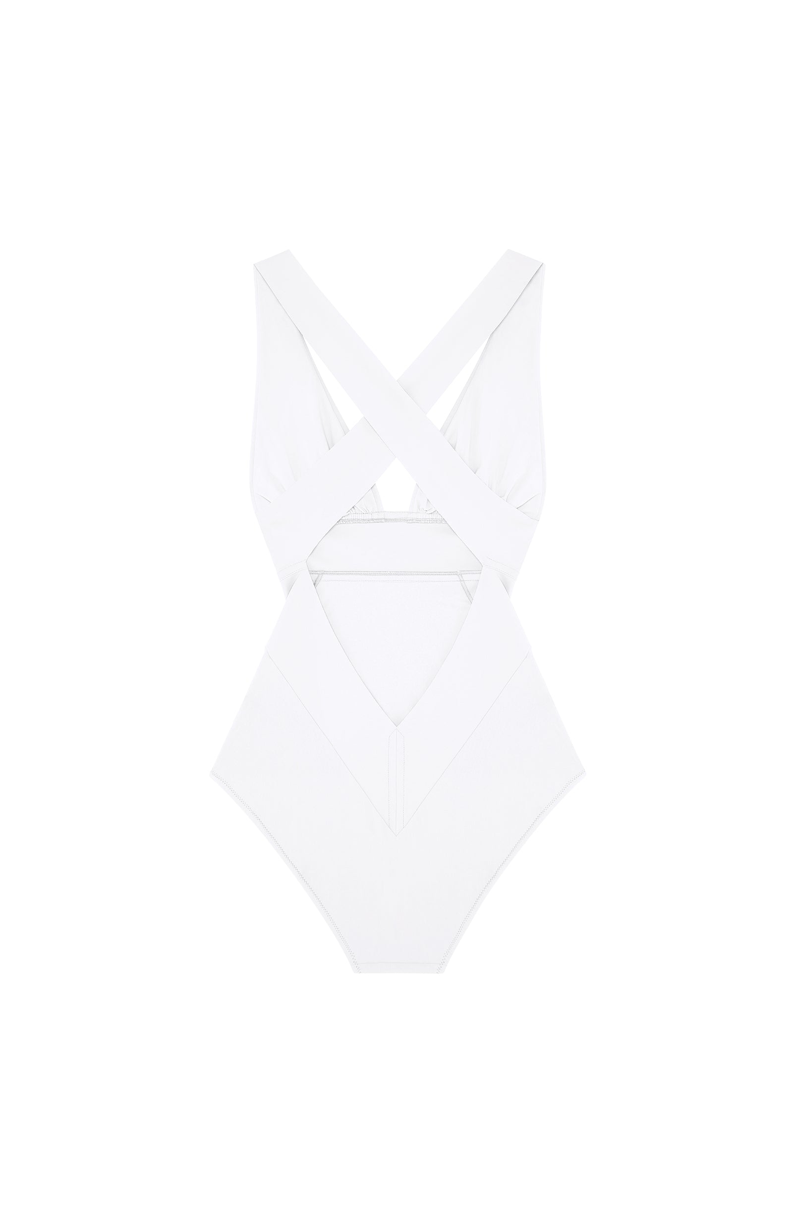 paréocapri Maillot de bain une pièce croisé dos blanc