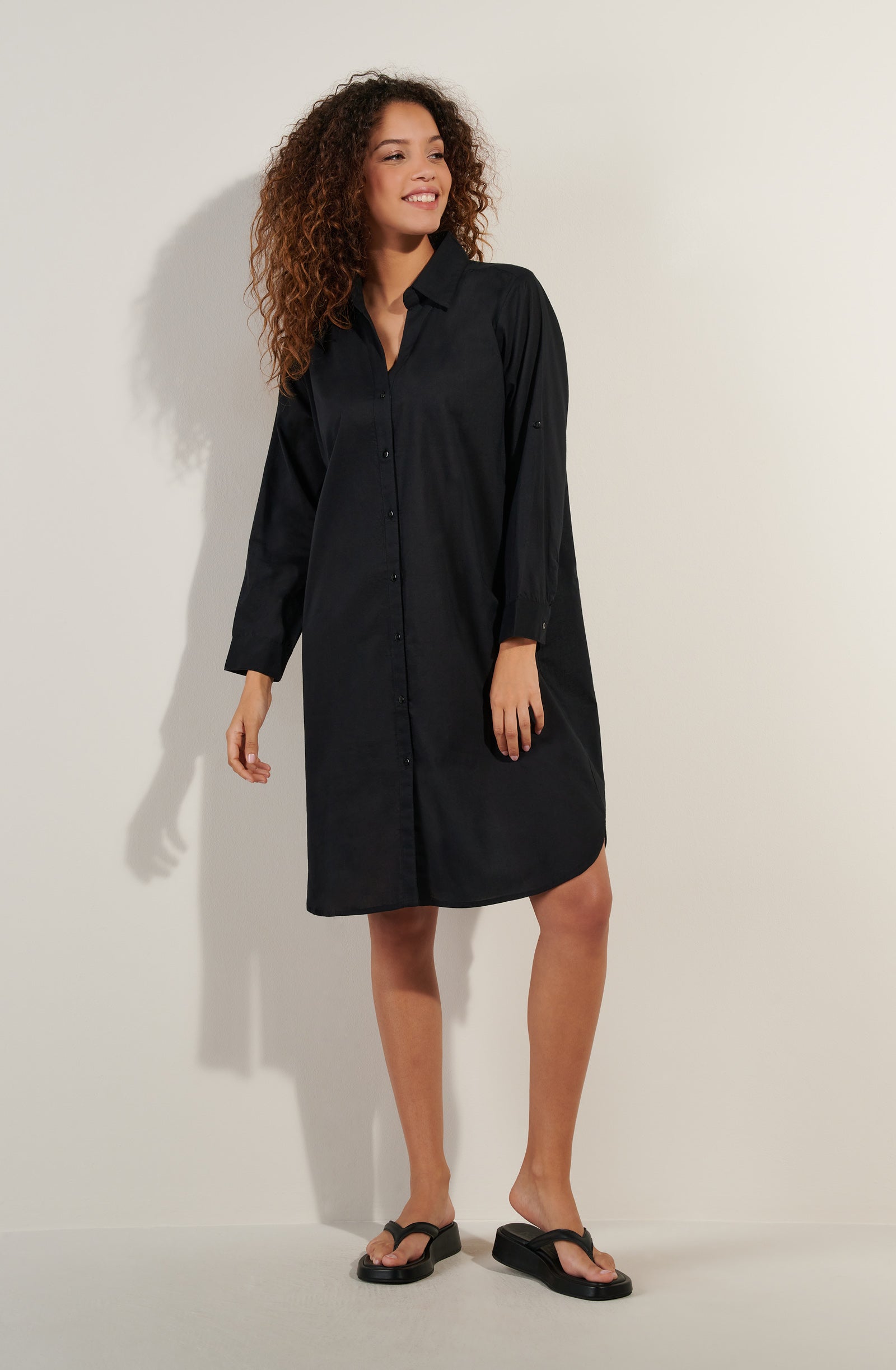 cassandre Robe chemise noire