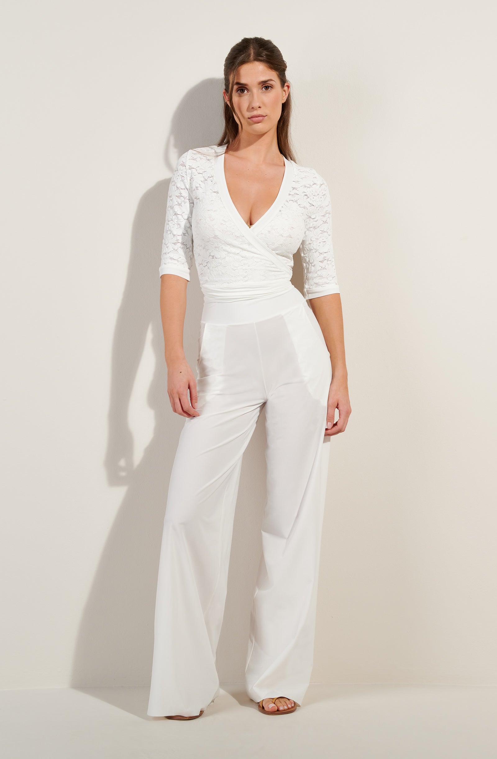 Body col cache-coeur ecru femme Body col cache-coeur ecru femme