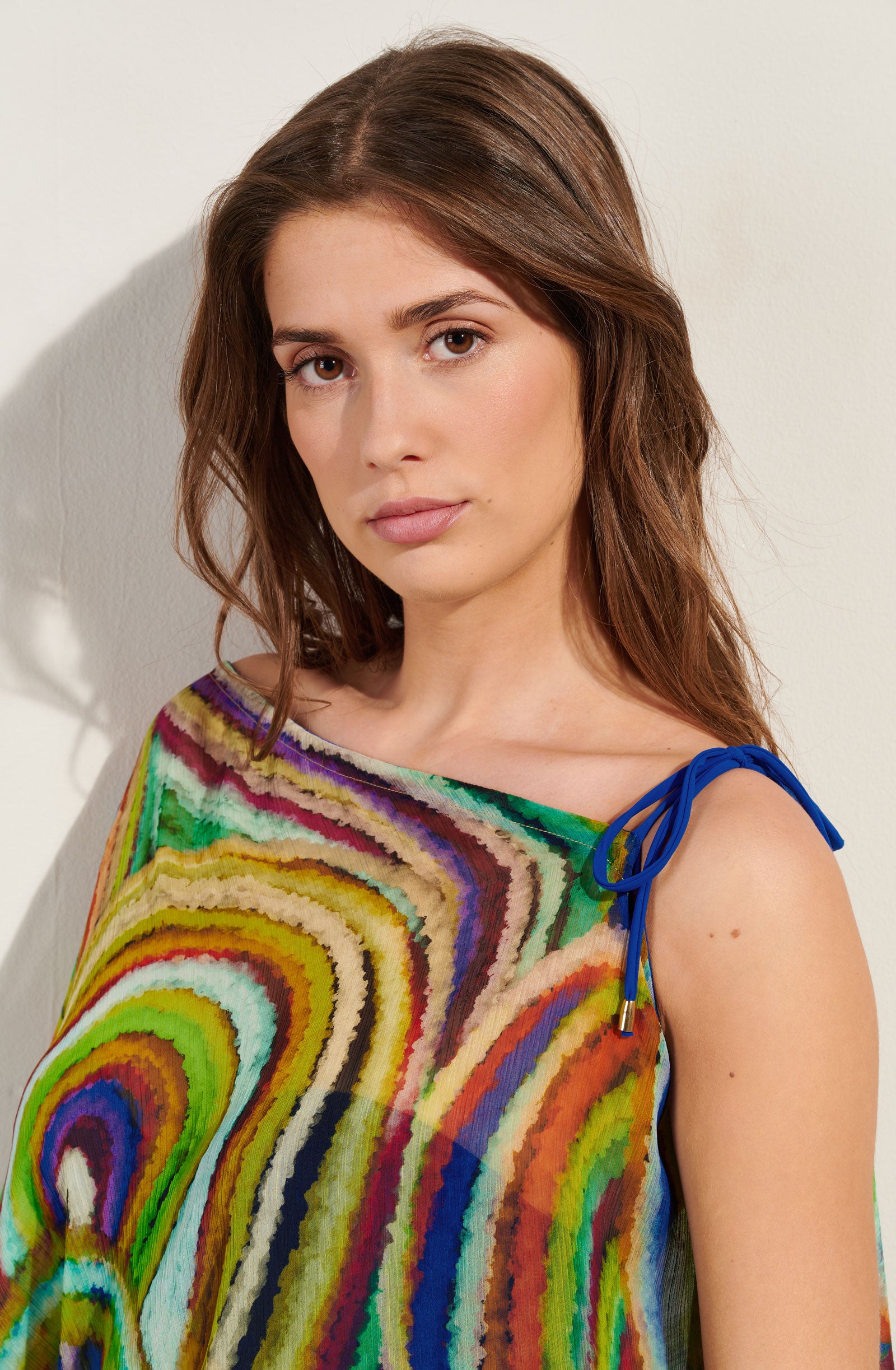 lizon Robe-poncho asymétrique imprimé MULTICOLORE