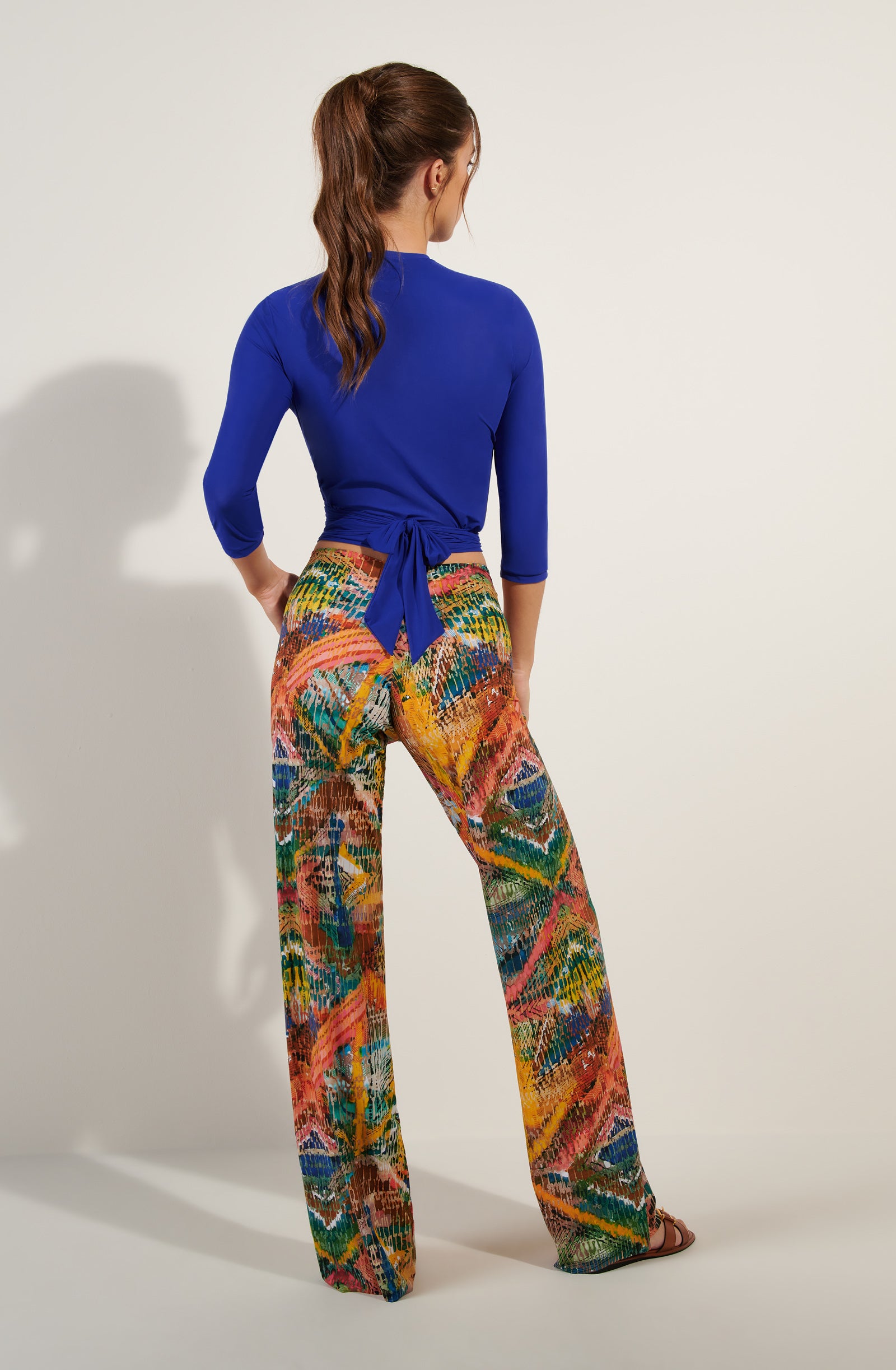 luiza Haut cache-coeur saphir à manches longue