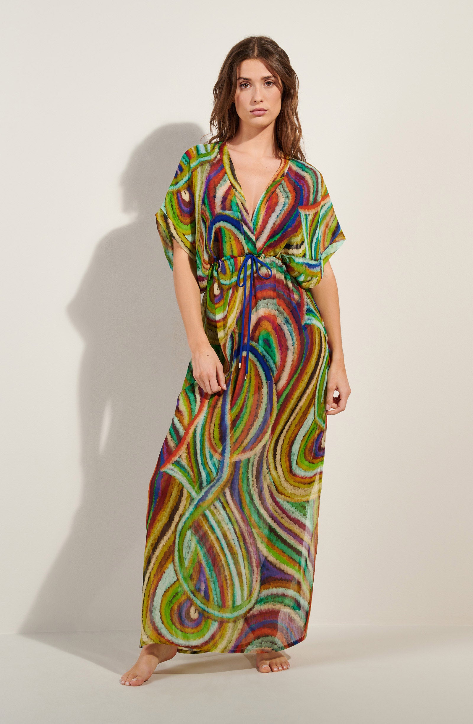 Robe Longue Vetement De Plage Pour Femme Voilée Norie Voile