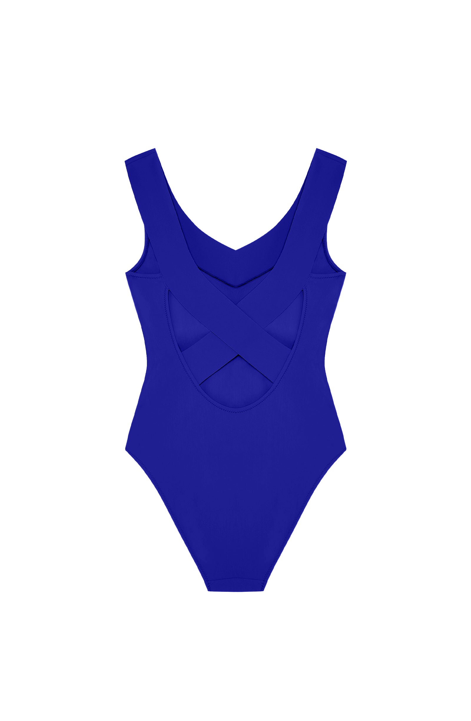 soya Maillot de bain croisé dos saphir