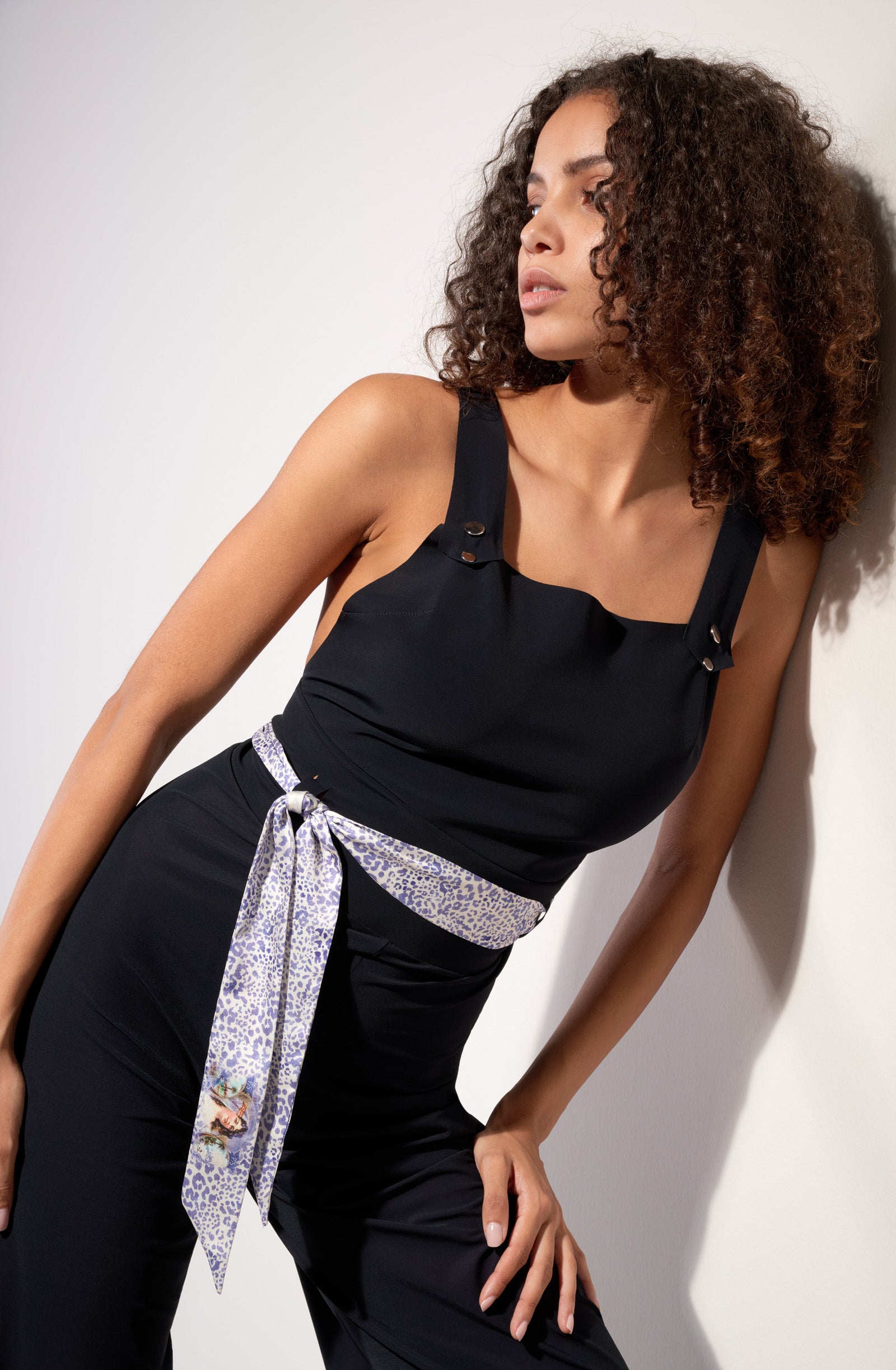 cira salopette cintree a la taille noire