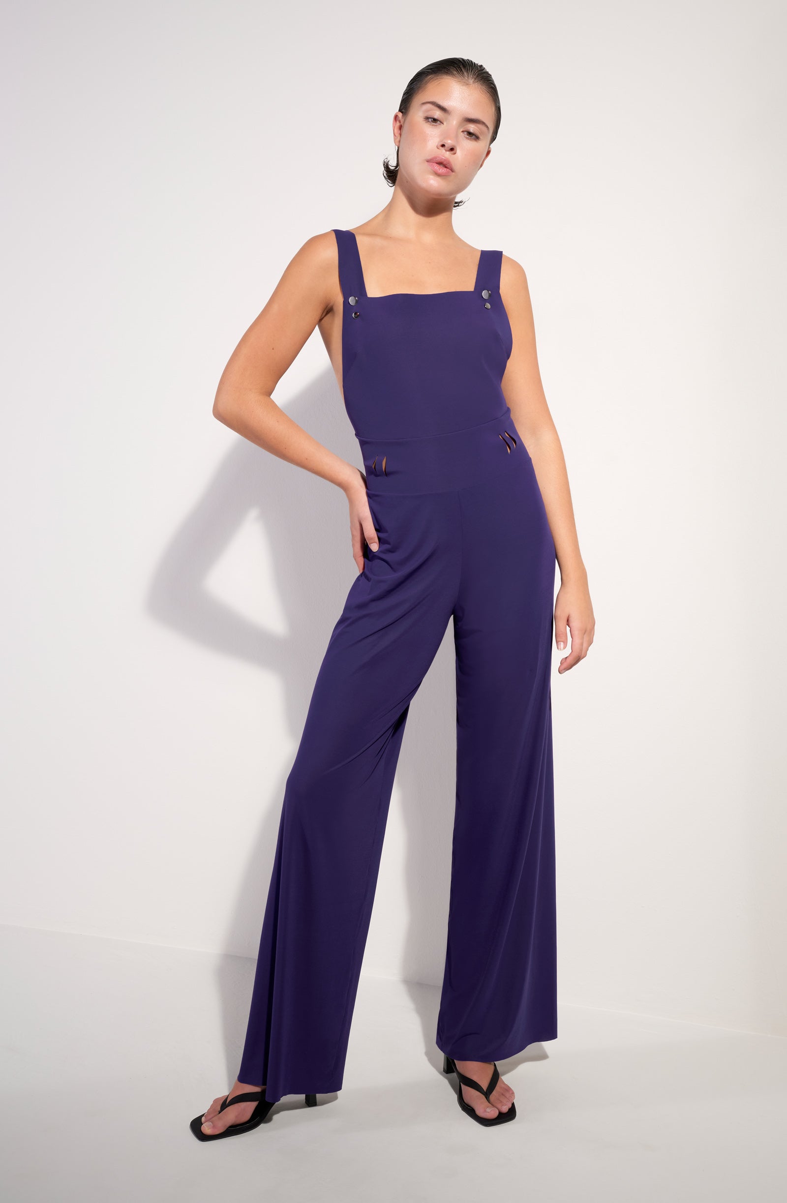 cira salopette cintree a la taille purple