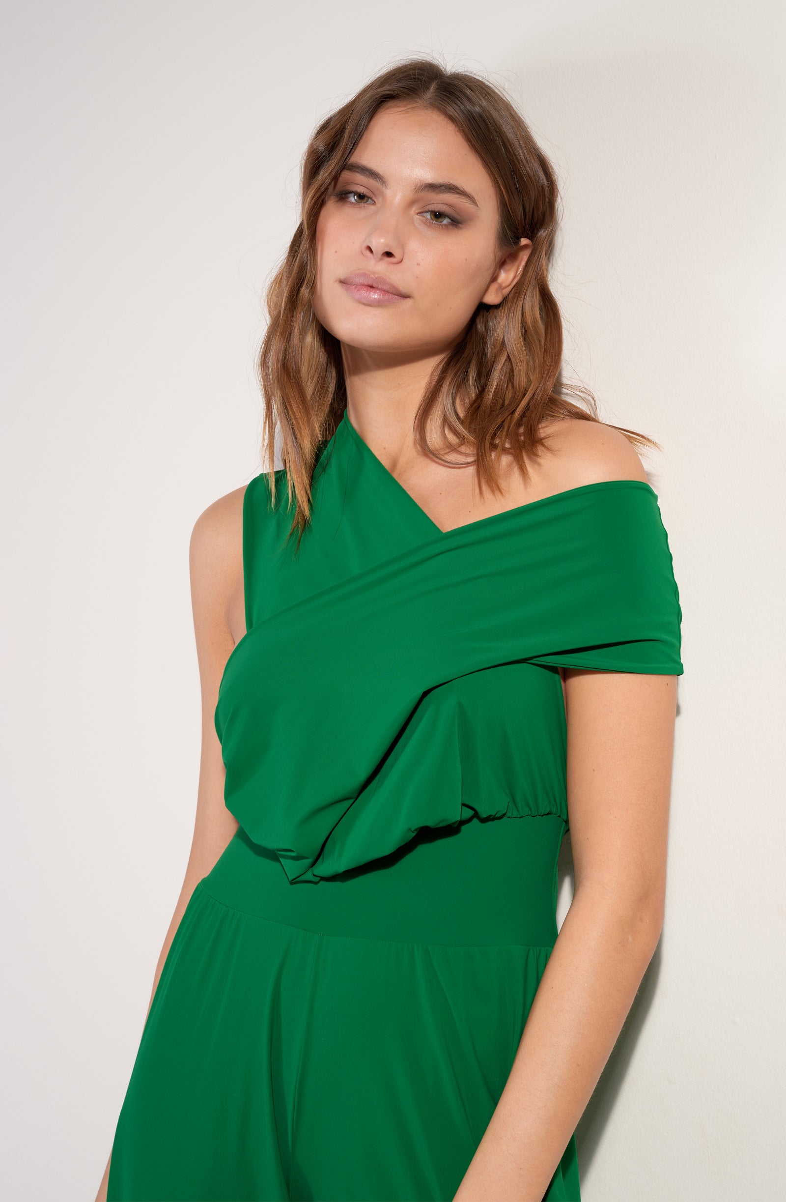 maissa combinaison pantalon en voile extensible jade