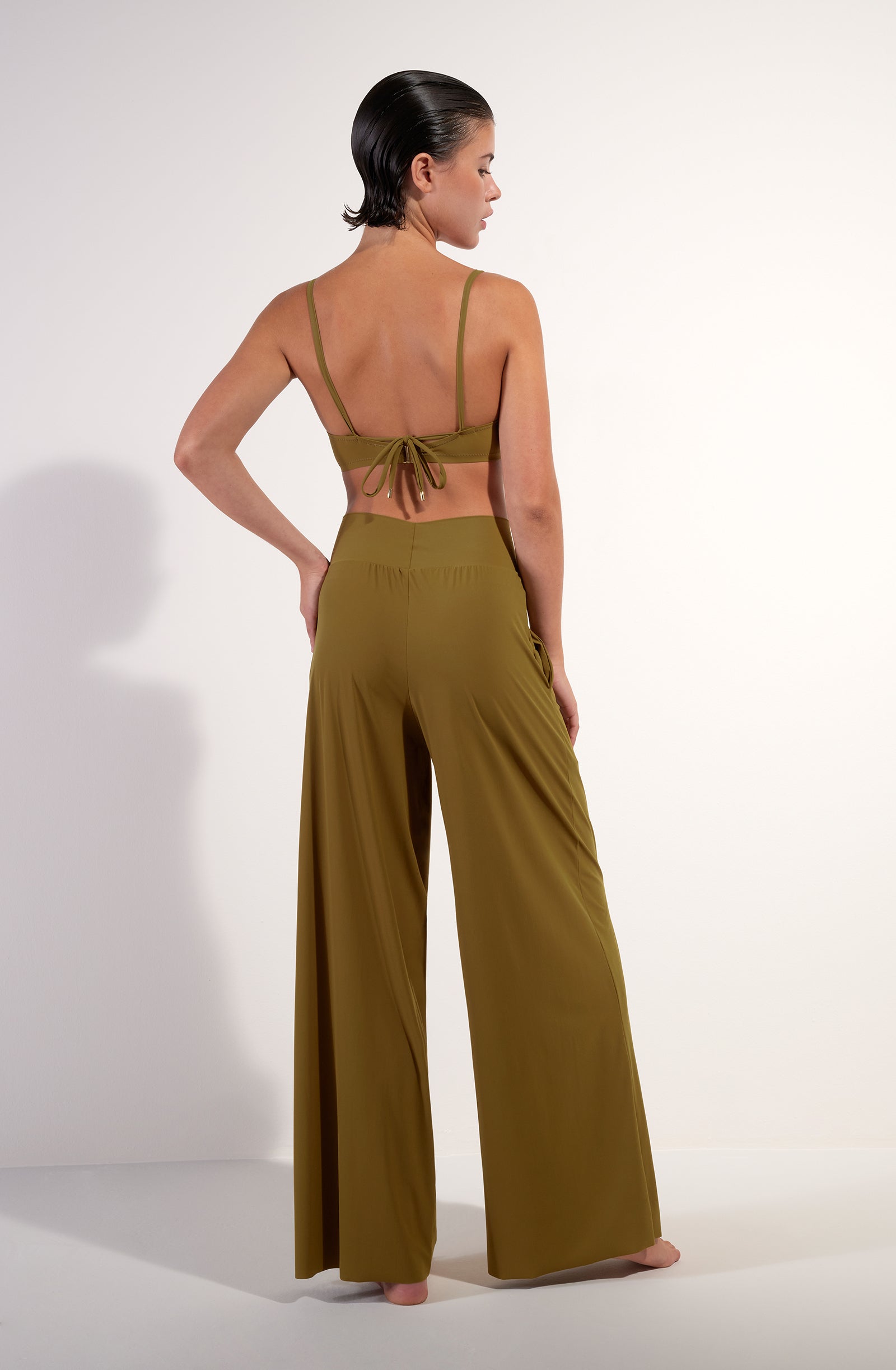 pitta pantalon voile ample bronze