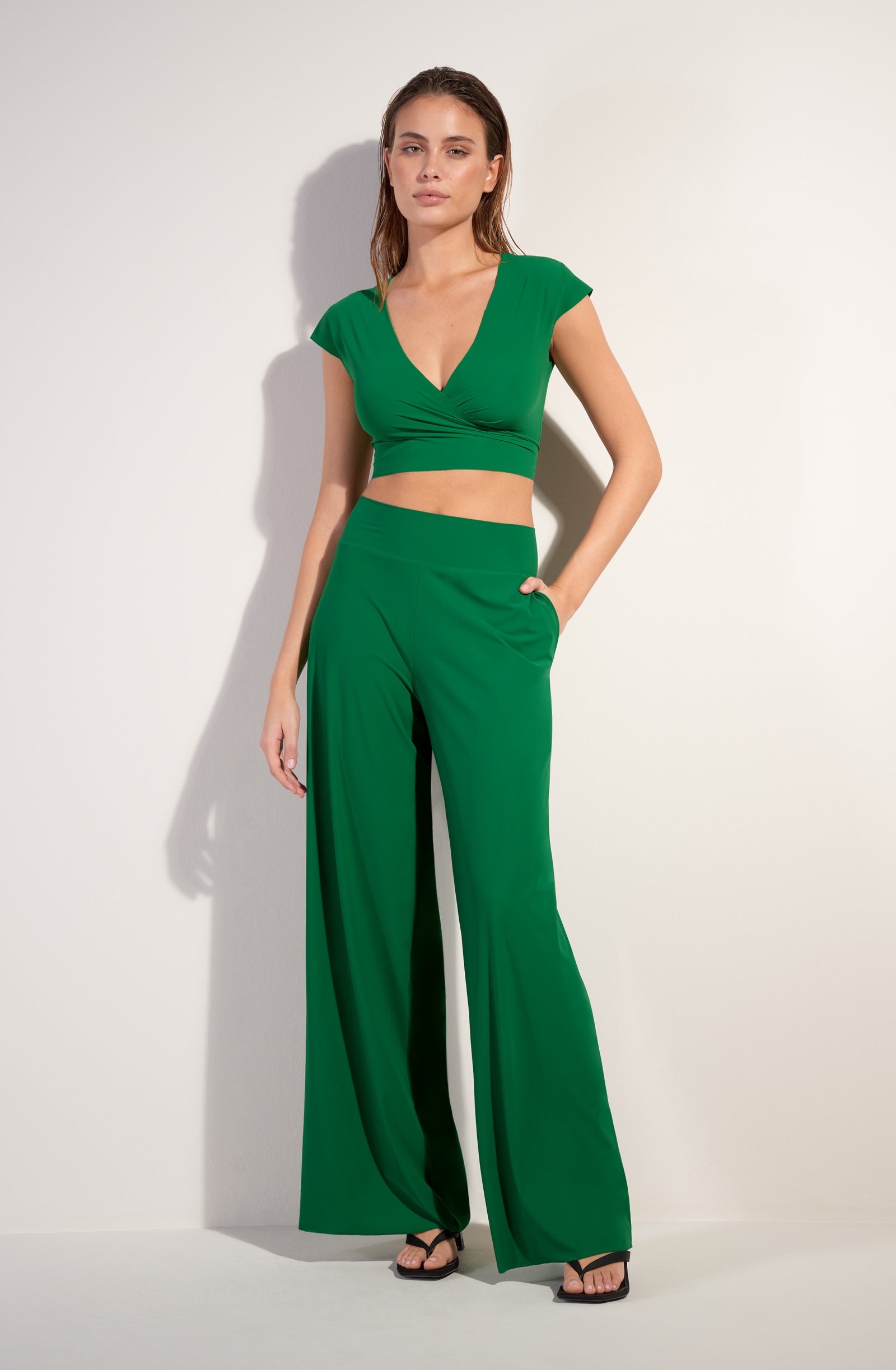 pitta pantalon voile ample jade