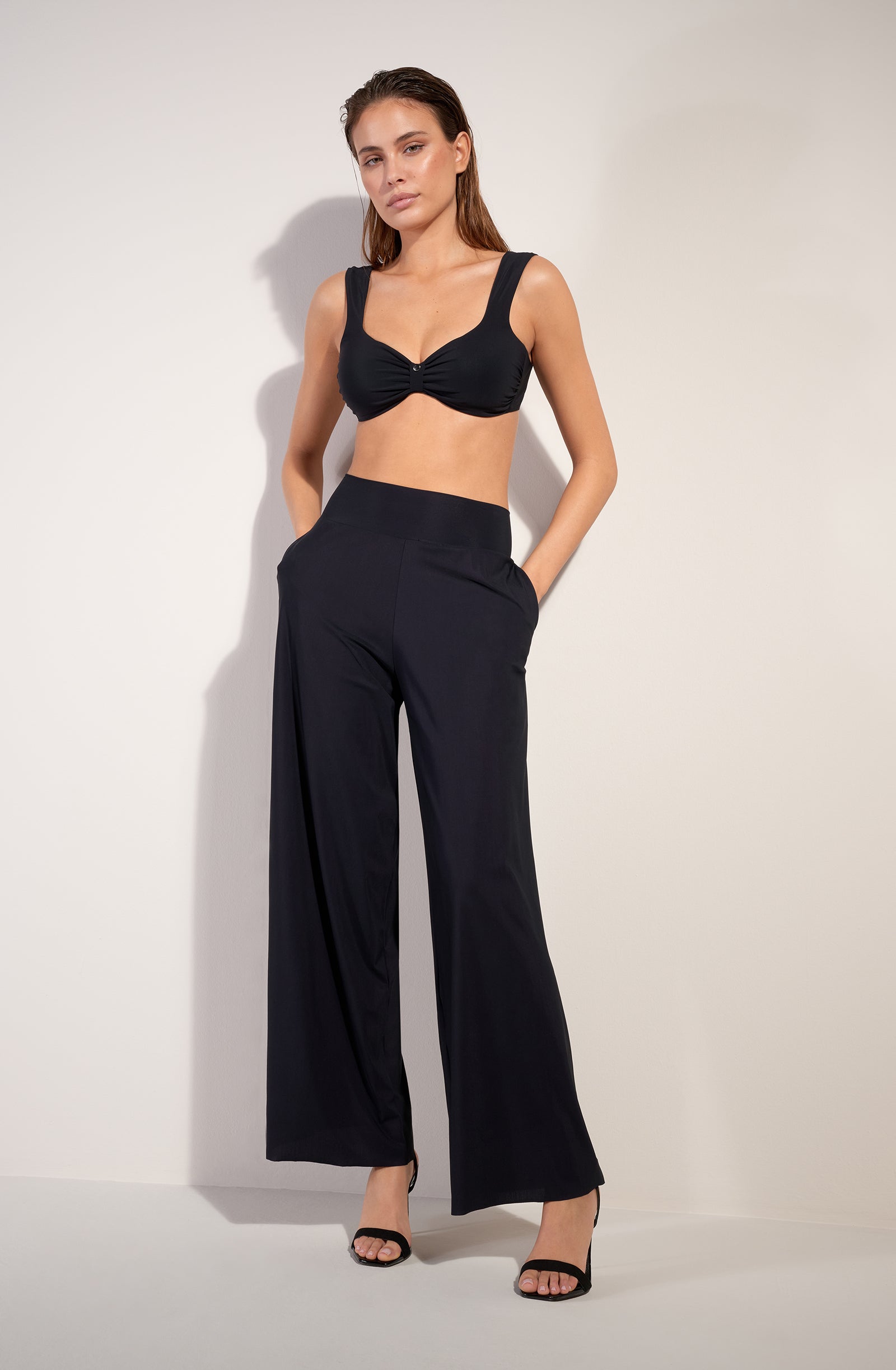 pitta pantalon voile ample noir