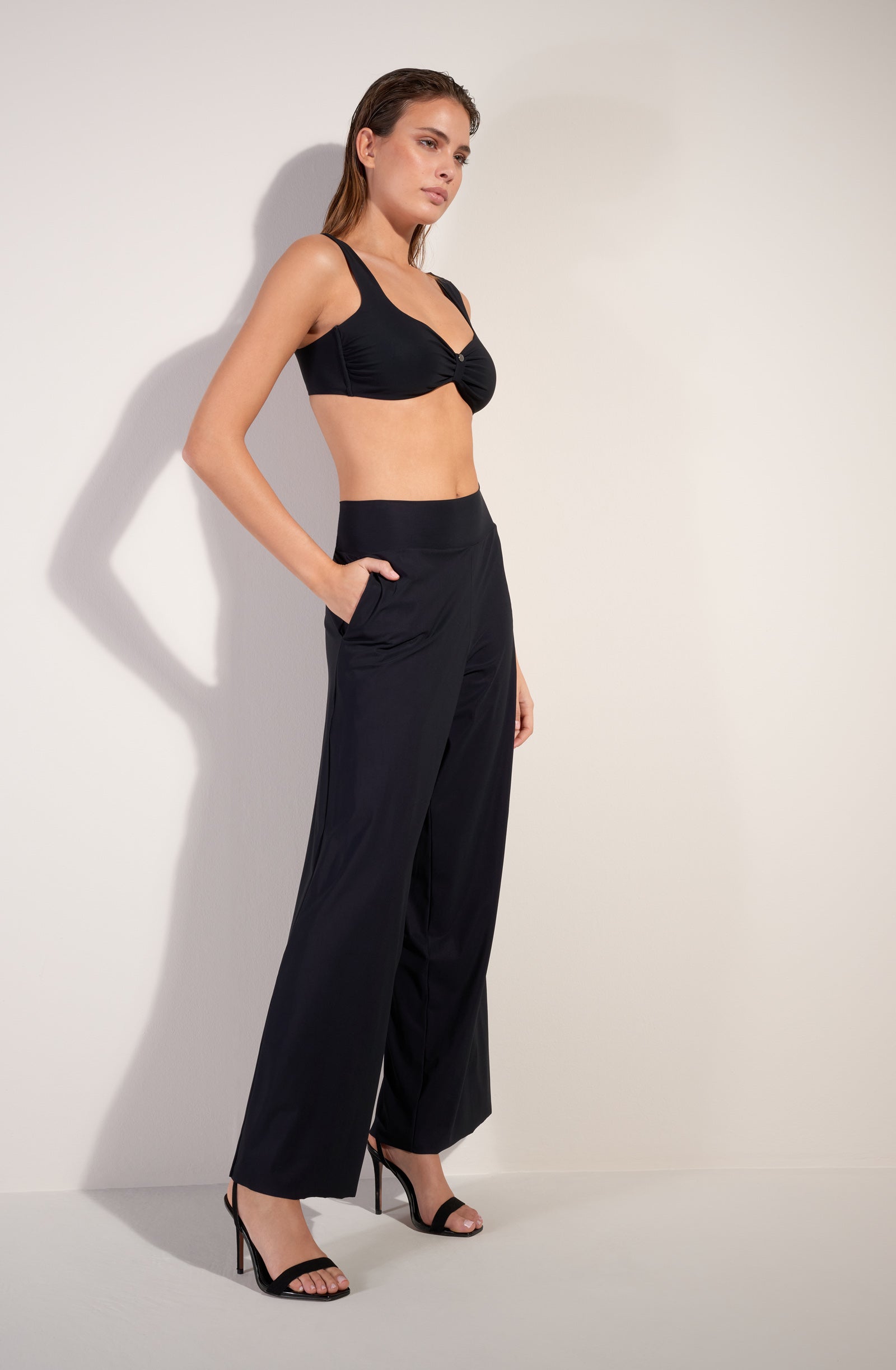 pitta pantalon voile ample noir