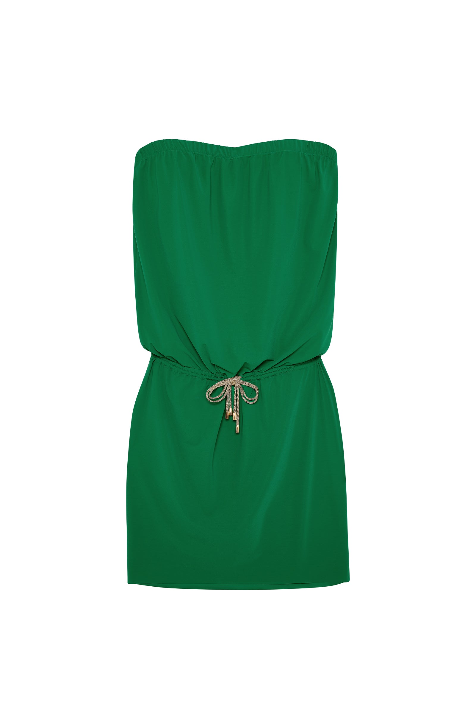 rojin robe courte bandeau en voile extensible jade
