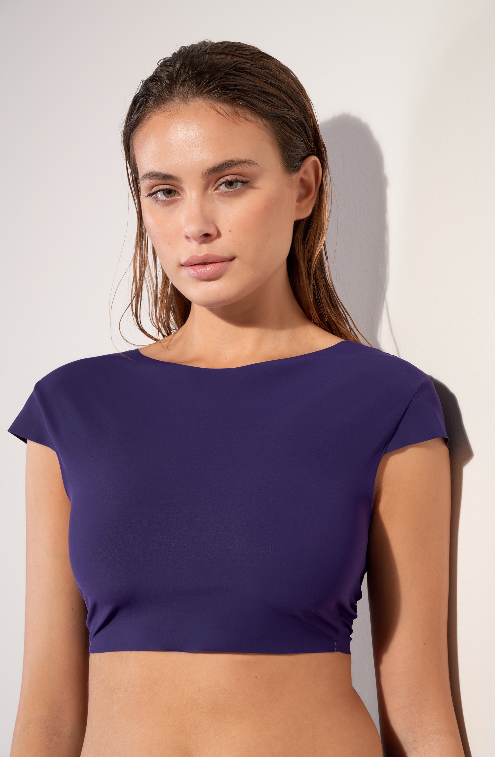 tako crop top cache coeur purple