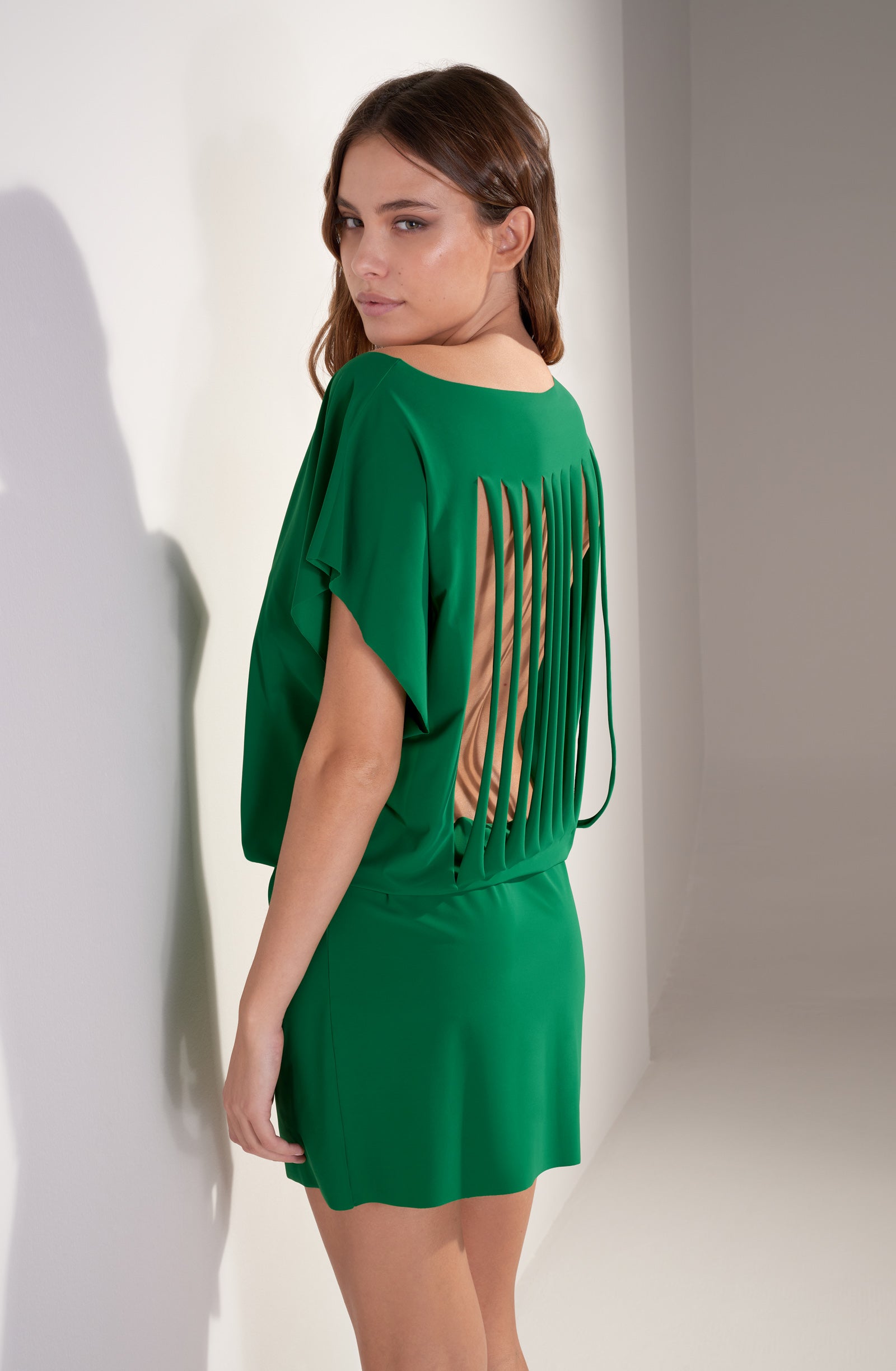 thao tunique ample courte en voile extensible jade