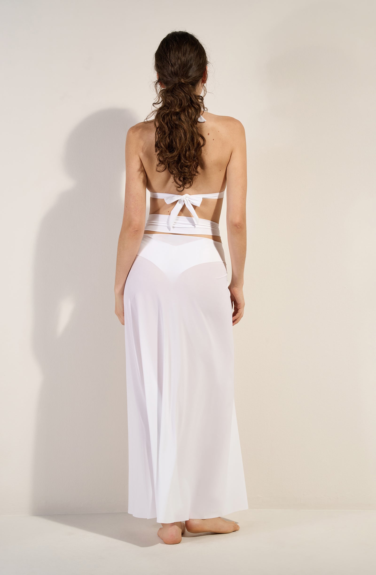 petra Jupe paréo multi-positions blanche