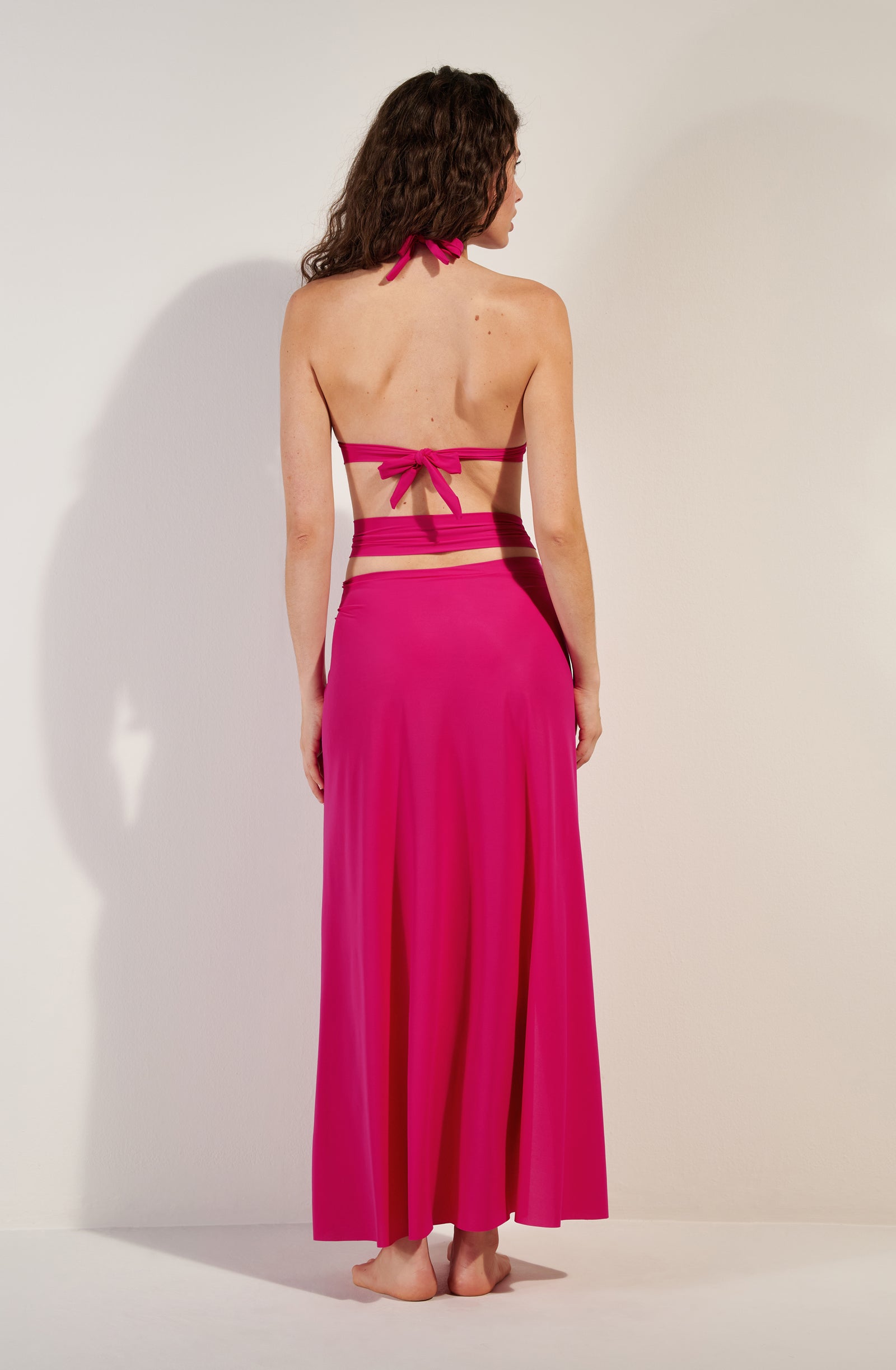 petra Jupe paréo multi-positions framboise