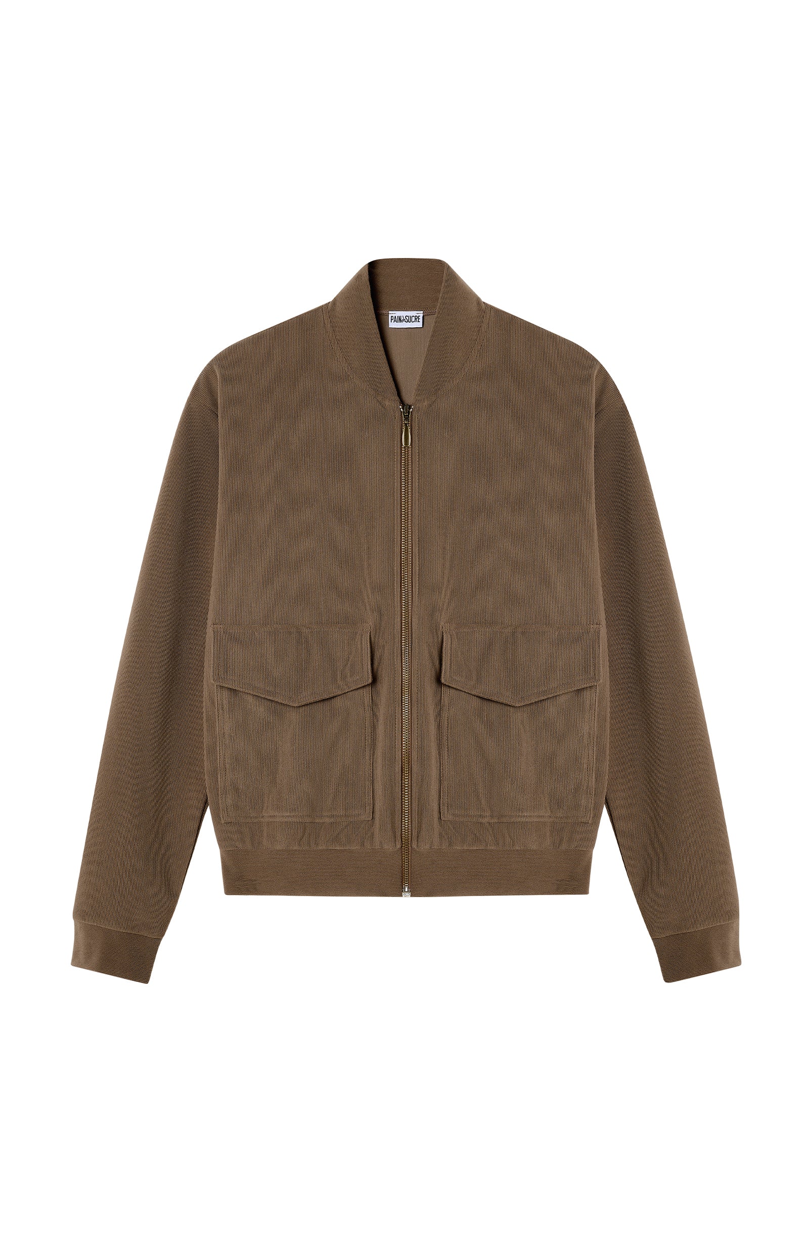 vaea bomber taupe en velours cotele
