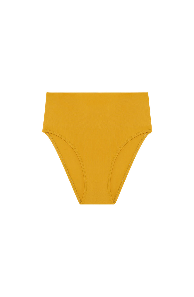 Bas De Maillot De Bain Taille Haute - Jaune Fleurs - Kiabi - 8.00