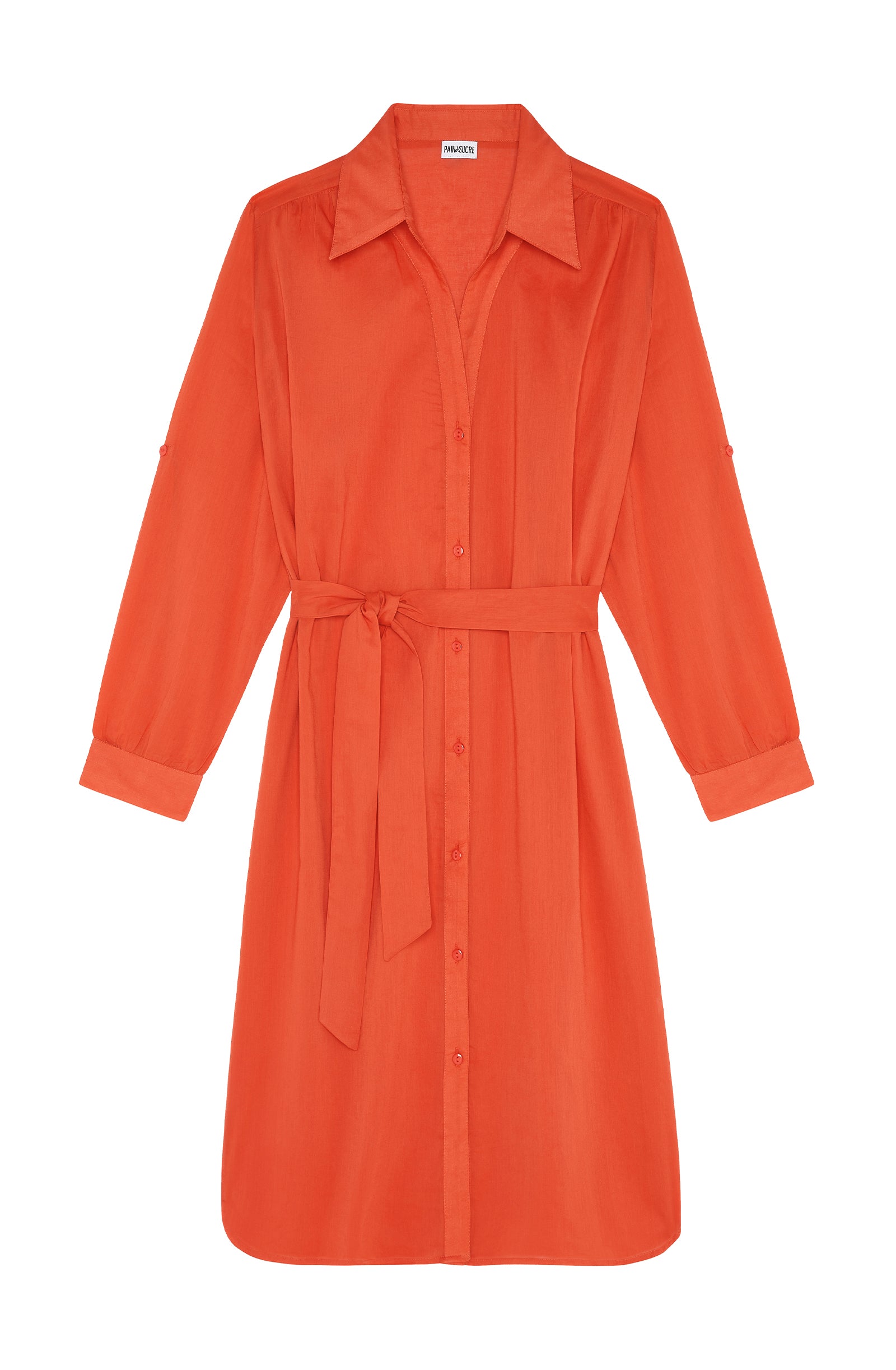 cassandre orange shirt dress - Pain de Sucre cassandre orange shirt dress - Pain de Sucre