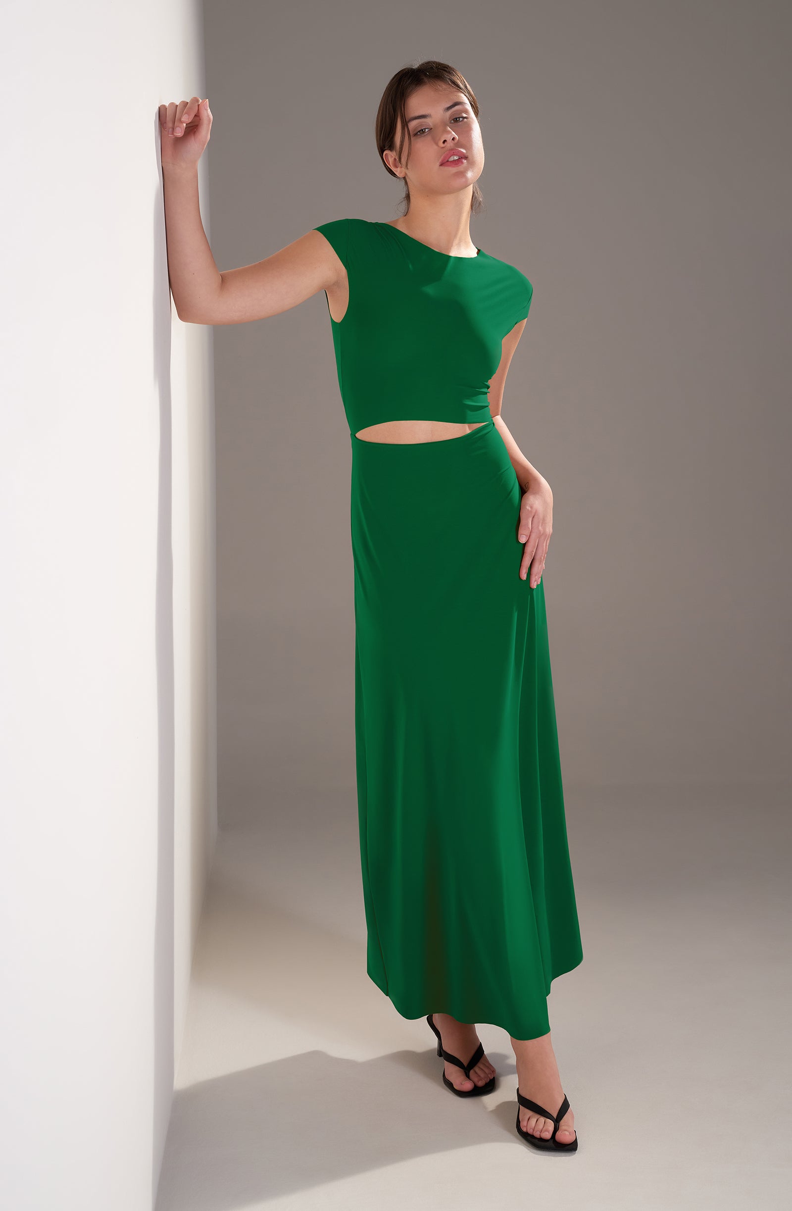 Pain Ripped Robe kolil robe longue jade découpe cropped - Pain de Sucre