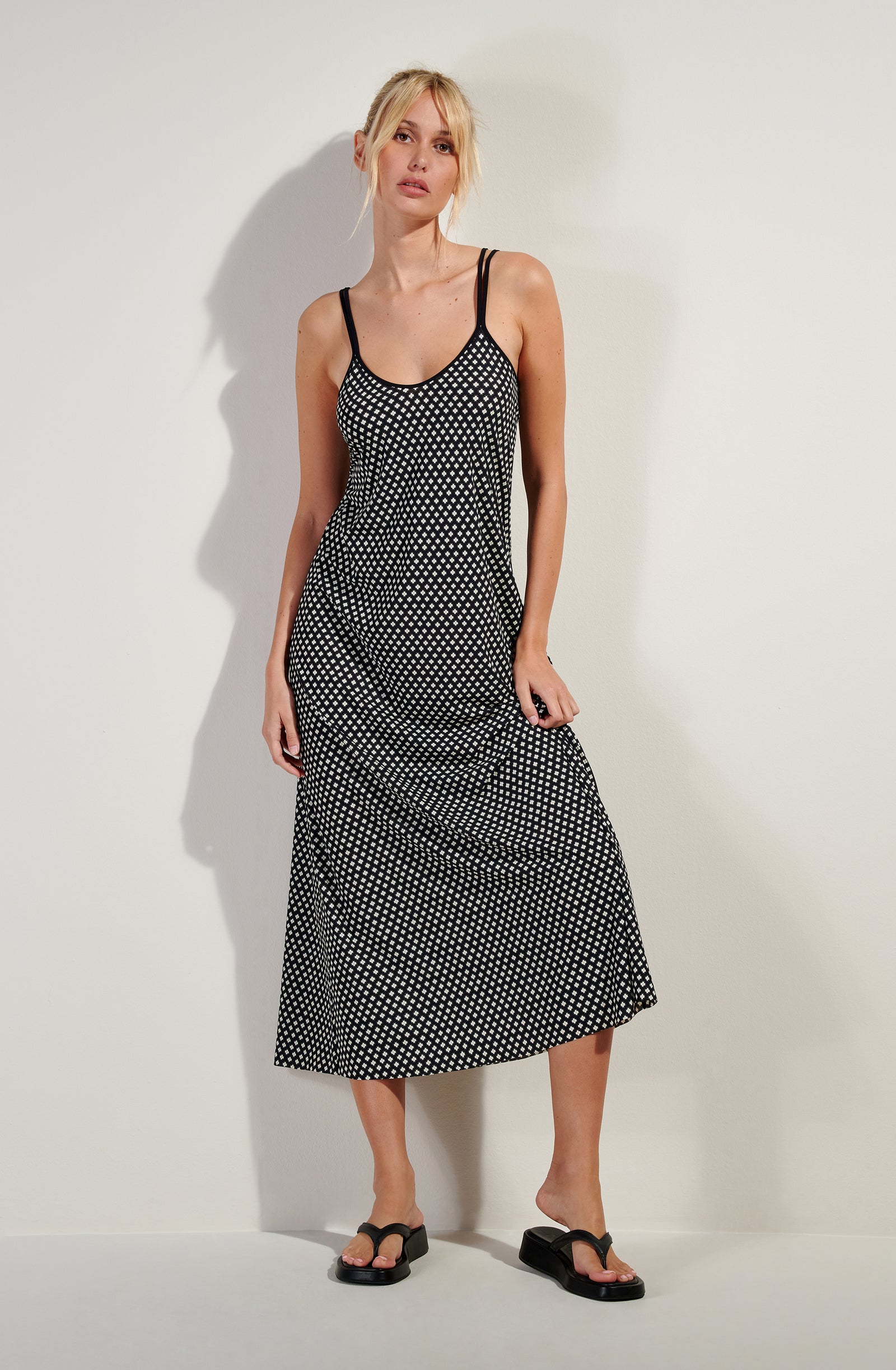 jade Robe longue évasée imprimé LIBERTY