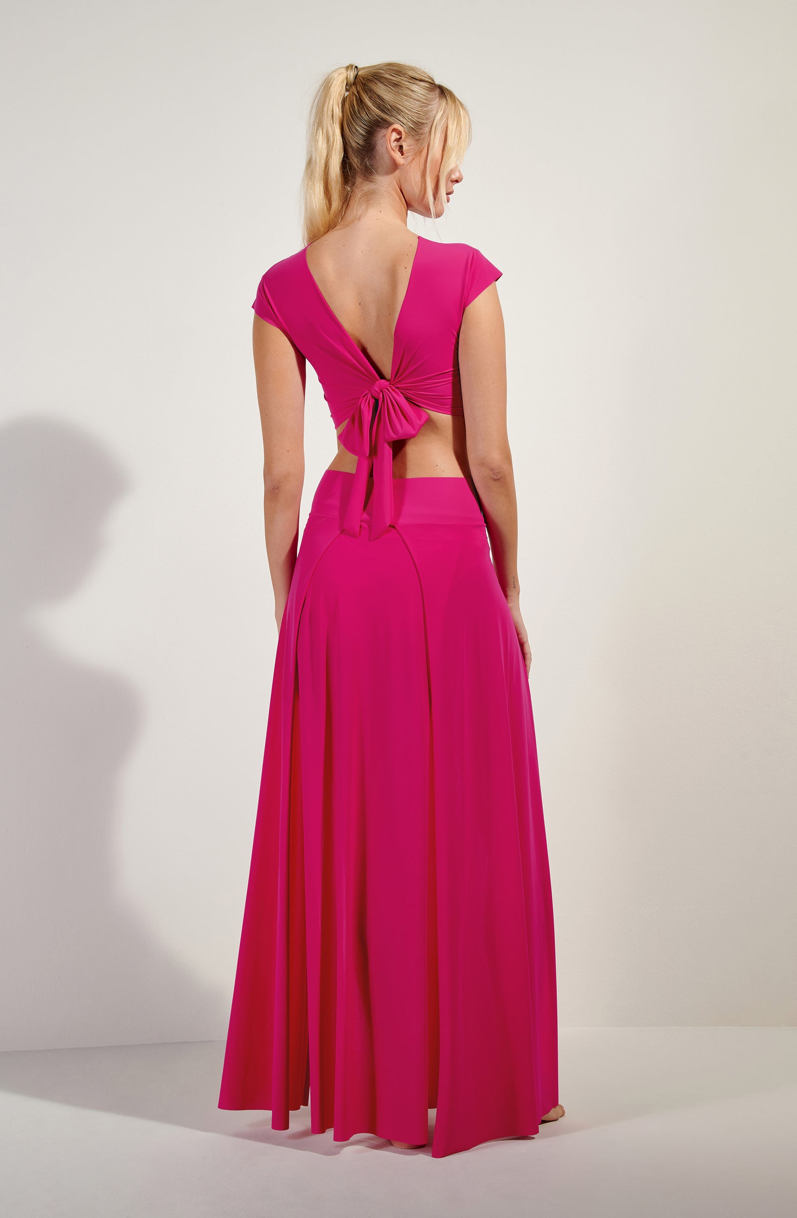 jax long skirt with raspberry slit - Pain de Sucre
