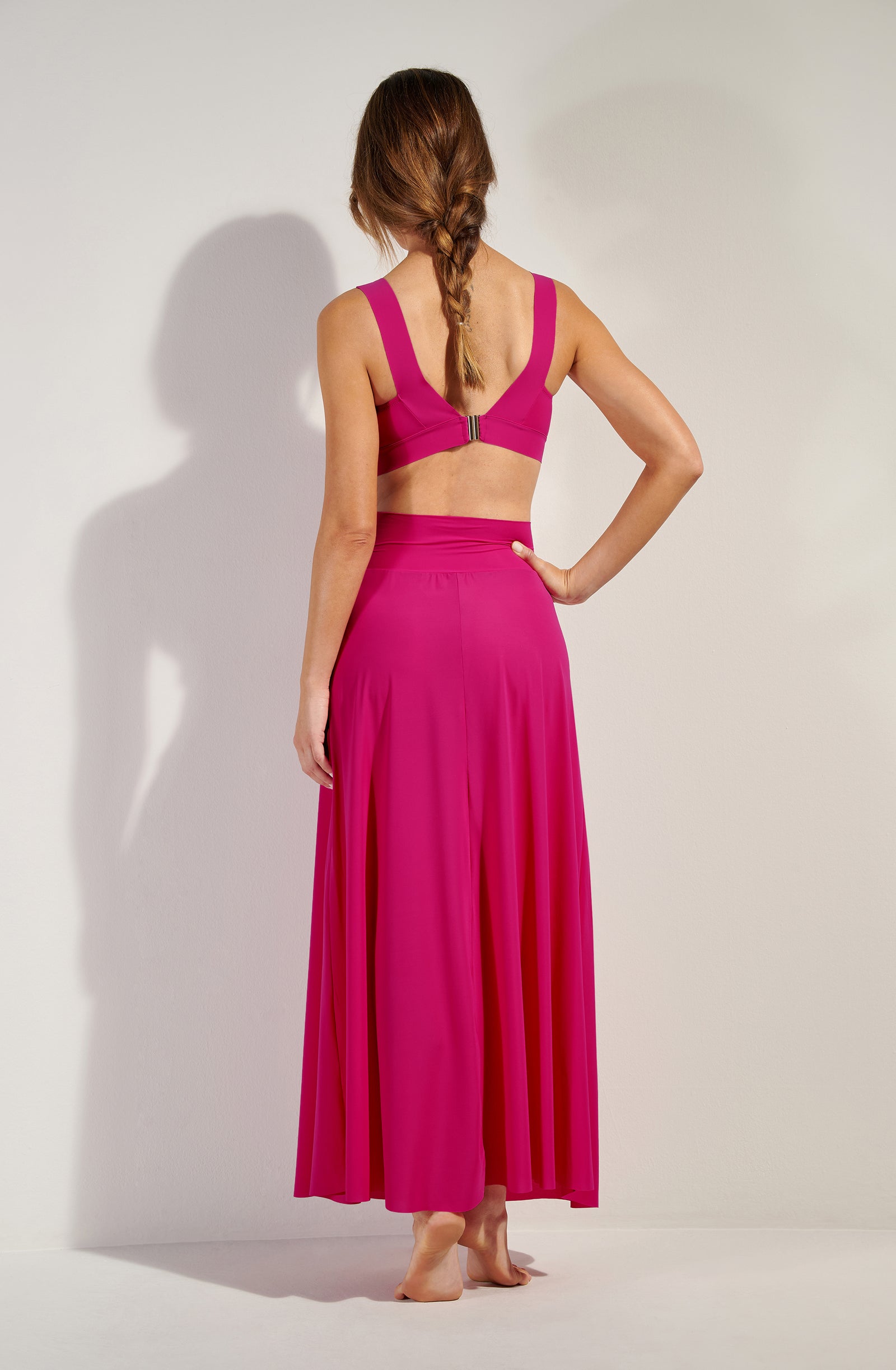 kiny Haut de maillot de bain brassière framboise à boutons