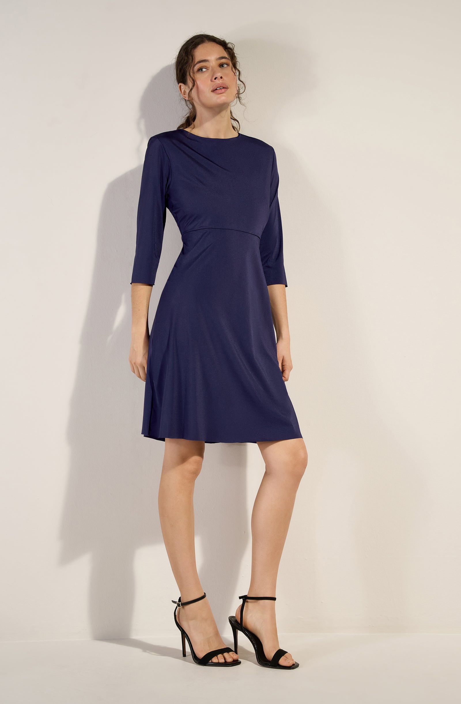 milie Robe courte manches 3/4 navy