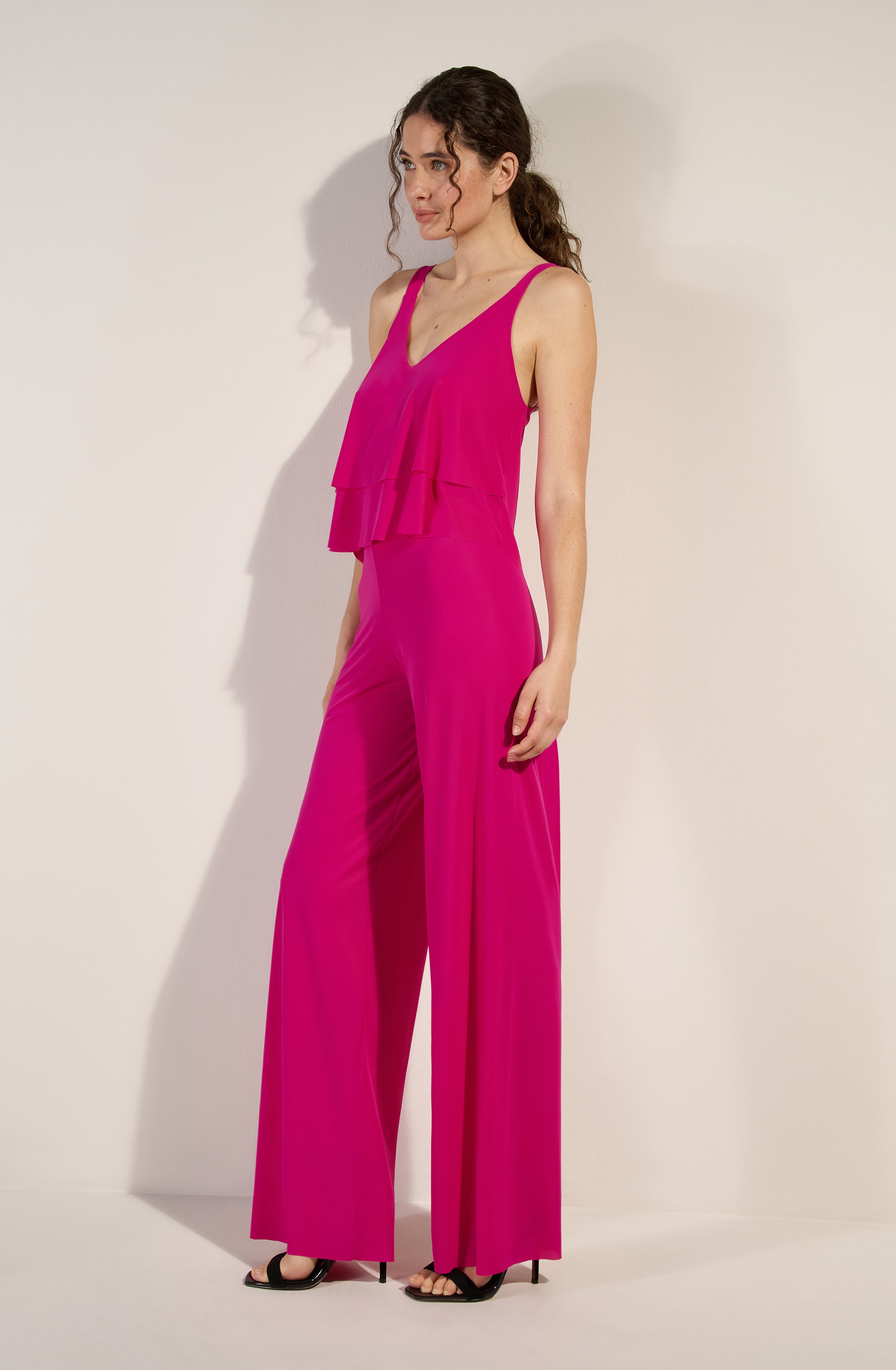 patie Pantalon fluide framboise
