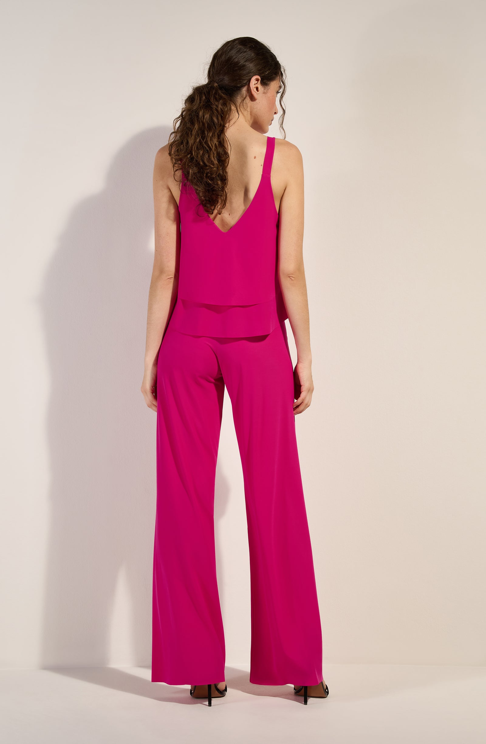 patie Pantalon fluide framboise