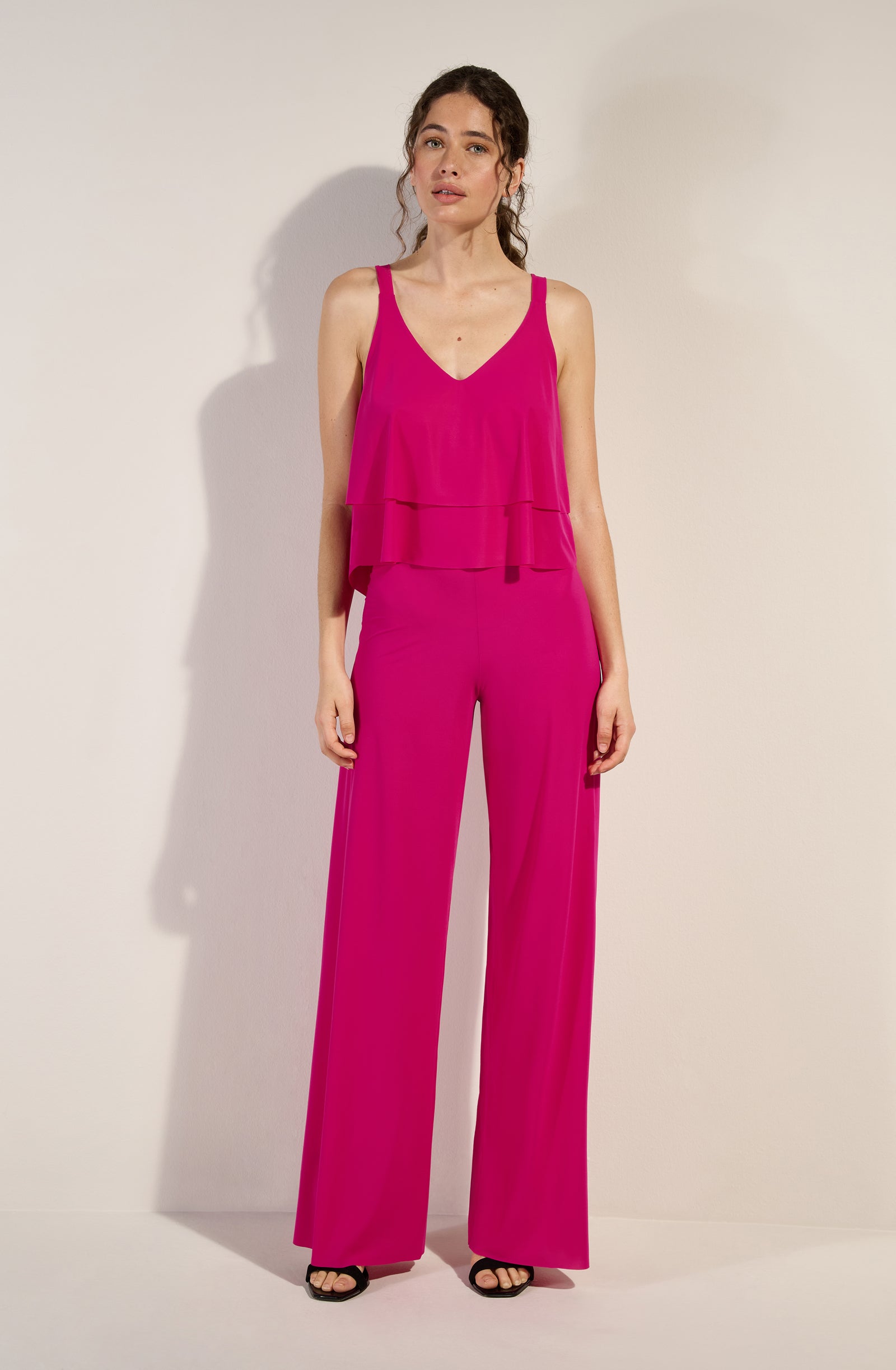 patie Pantalon fluide framboise