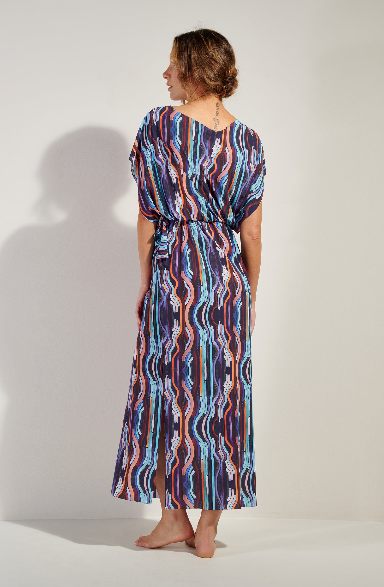 randa Robe tunique longue imprimé NEON