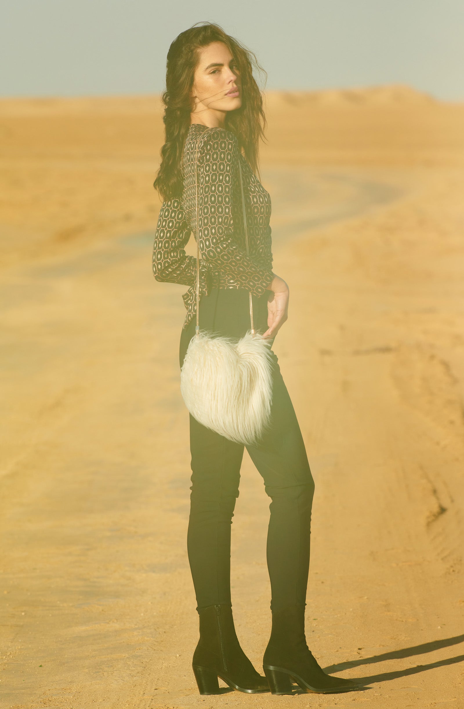 Buse Body Bronze en Soie à Manches Longues Pain de Sucre