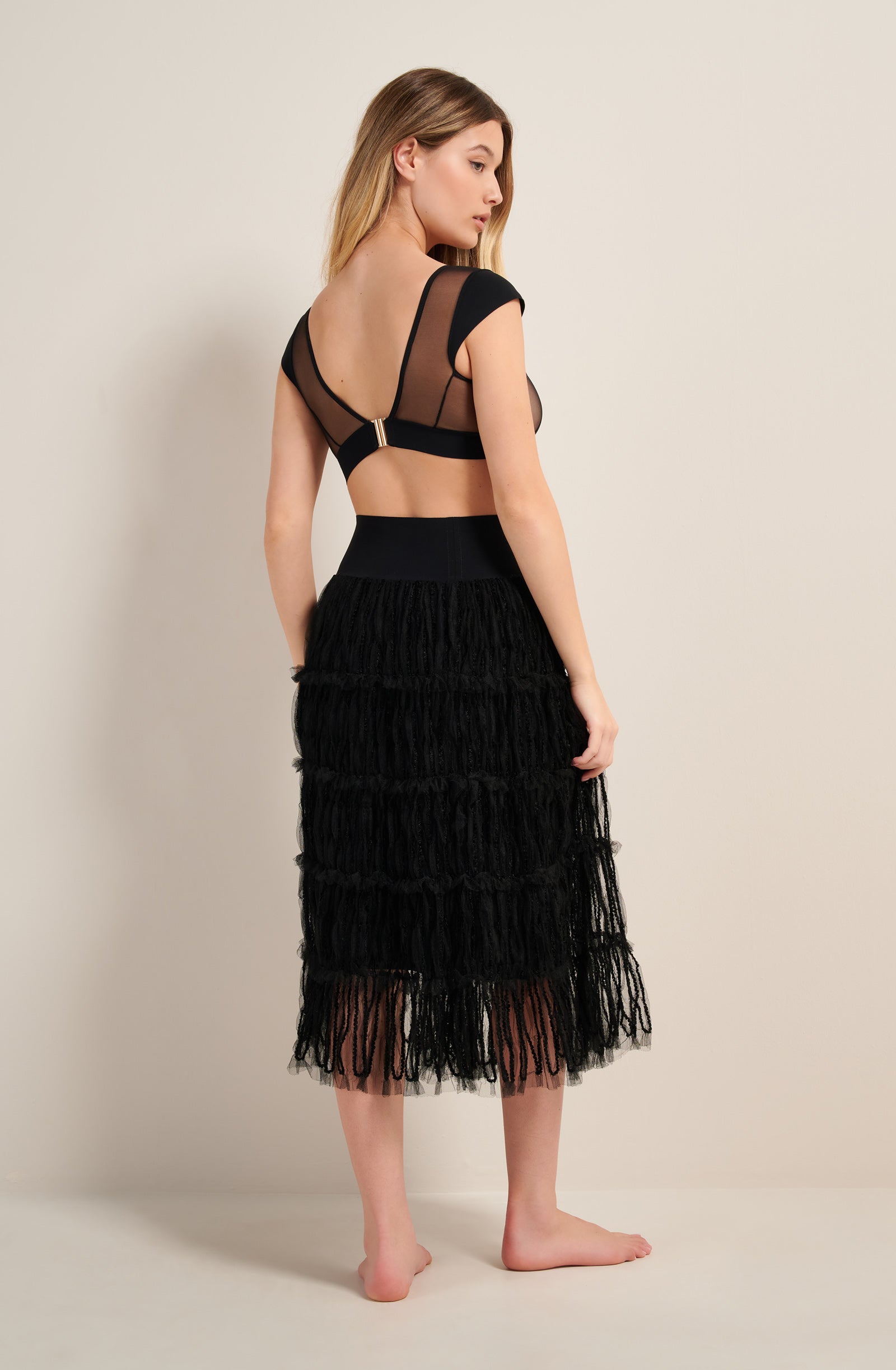 julicia Jupon en tulle et velours noir