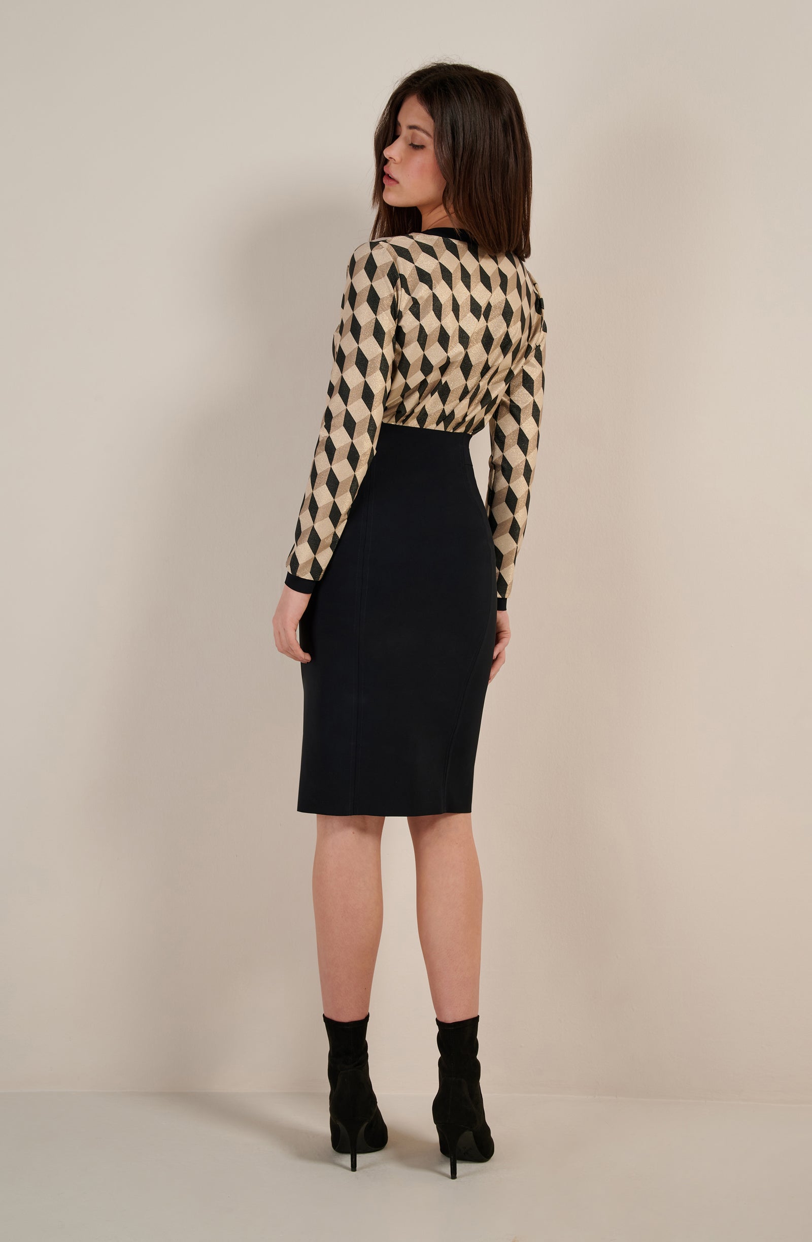 carlyn Gilet droit imprimé en maille