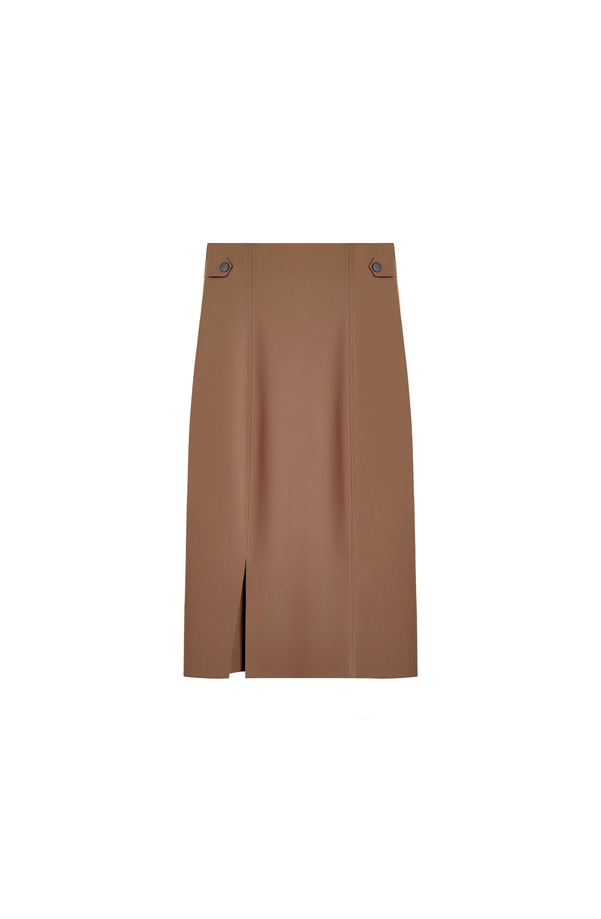 mylane jupe fourreau taille haute taupe