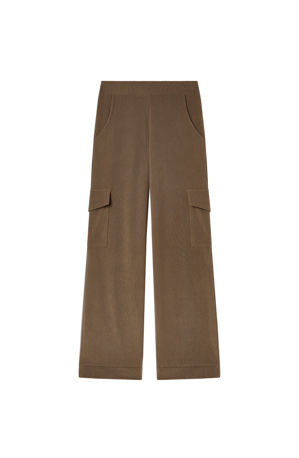 parana pantalon cargo taupe en velour cotele