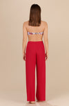 Mali - Pantalon de plage rouge pivoine