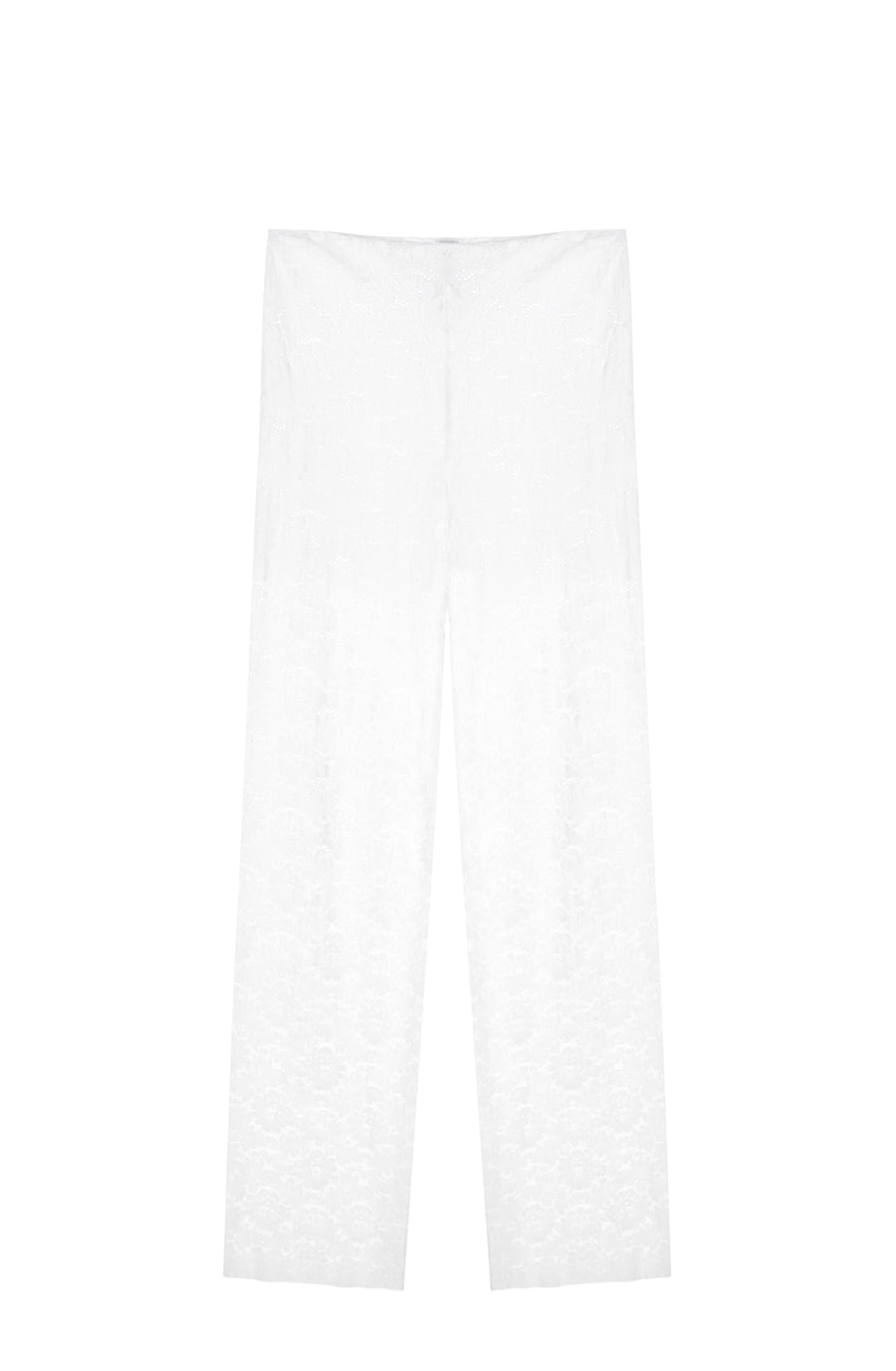 mali - Pantalon ample blanc en dentelle